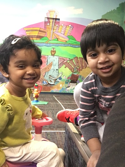 day care friends smiling