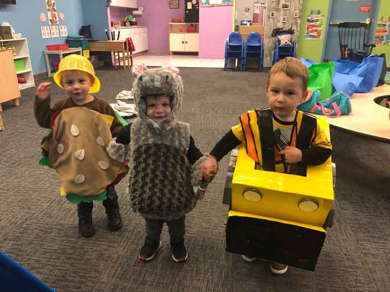 children dressed up in costumes