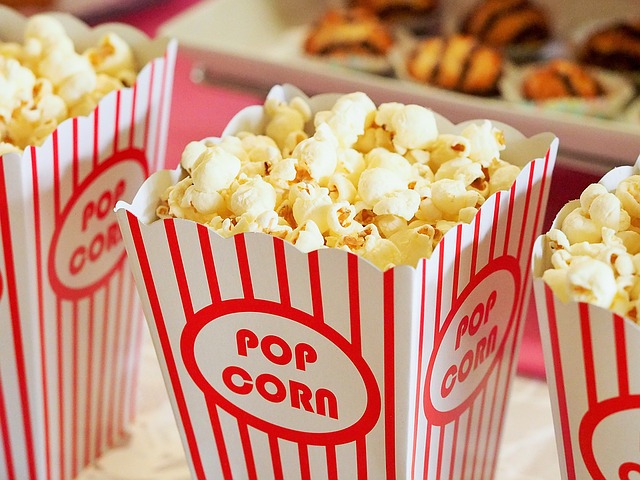 popcorn in fun popcorn containers